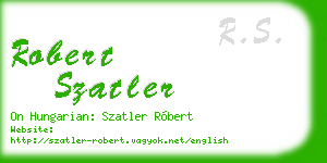 robert szatler business card
